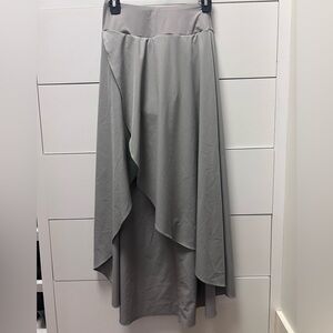 High Waisted High Low Ruffle 2-in-1 Flowy Quick Dry Casual Regular Maxi Skirt